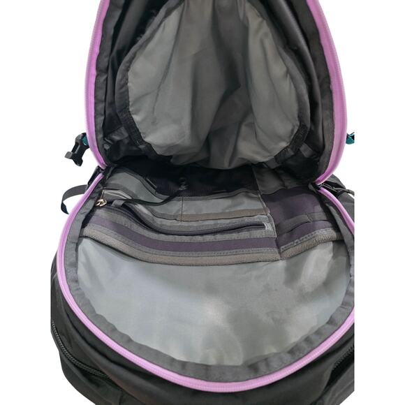The North Face Borealis Backpack Black/Turquoise Laptop School Work Travel - Picture 5 of 8